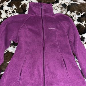 Selling size small purple Columbia jacket. Barely worn, no stains or pilling